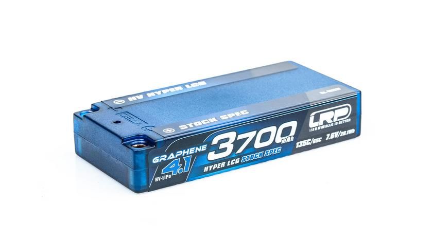 LRP HV HYPER LCG STOCK SPEC SHORTY GRAPHENE-4.1 3700MAH HARDCASE BATTERY - 7.6V LIPO - 135C/65C