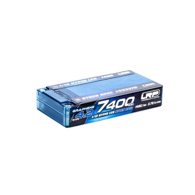 LRP 1/12 Hyper LCG StockSpec GRAPHENE-4.2 7400mAh Hardcase Battery - 3.7V - 140C/70C