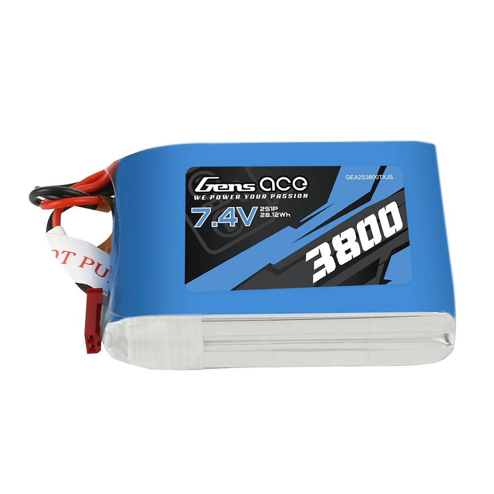 Gens Ace 3800mAh 7.4V 2S1P TX Lipo Battery Pack with JST-SYP Plug
