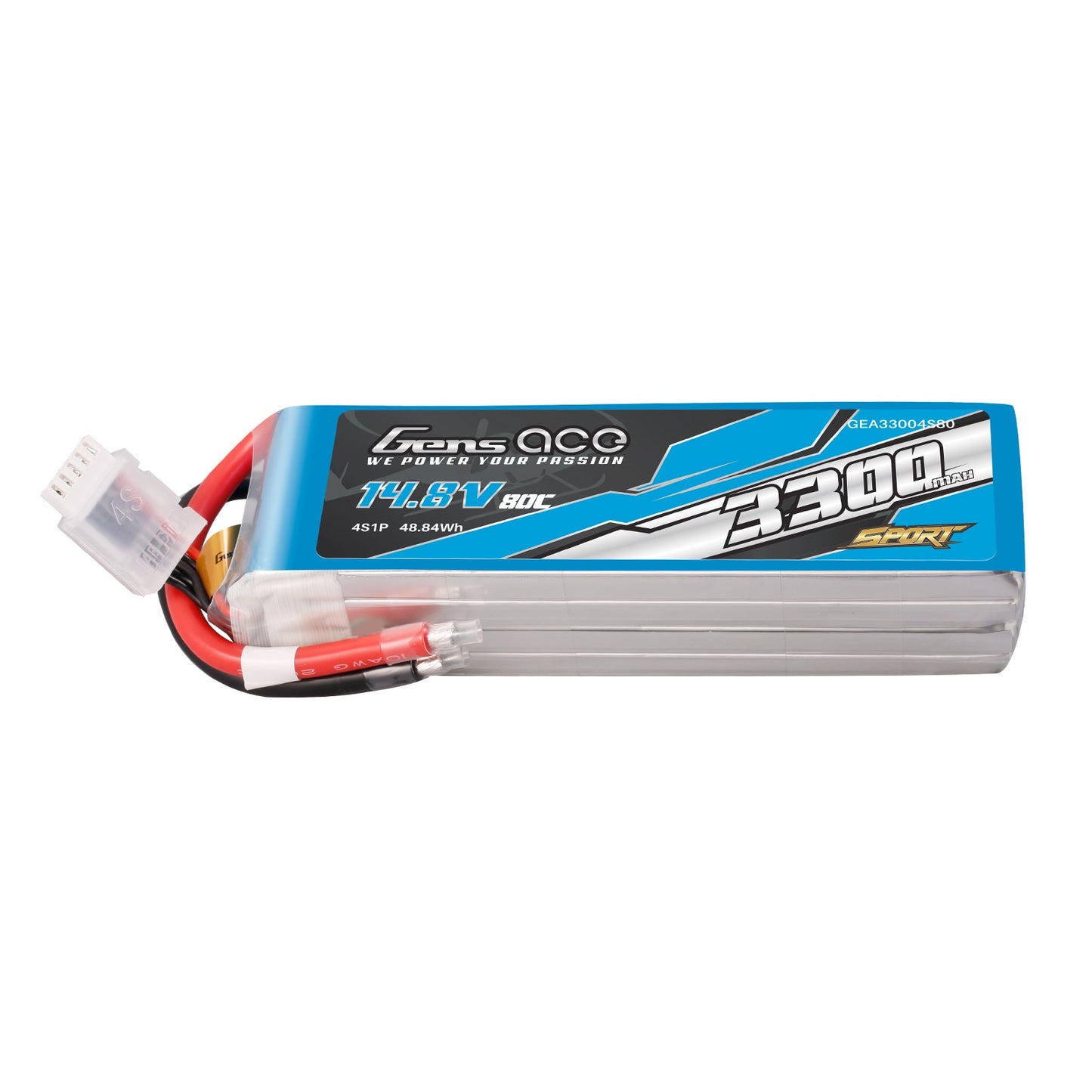 Gens Ace 3300mAh 4S 14.8V 80C Lipo Battery Pack ( F5B )