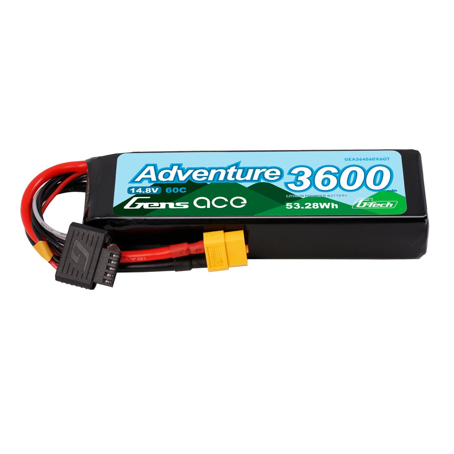 Gens Ace G-Tech 3600mAh 4S1P 14.8V 60C Adventure RC car Lipo Battery