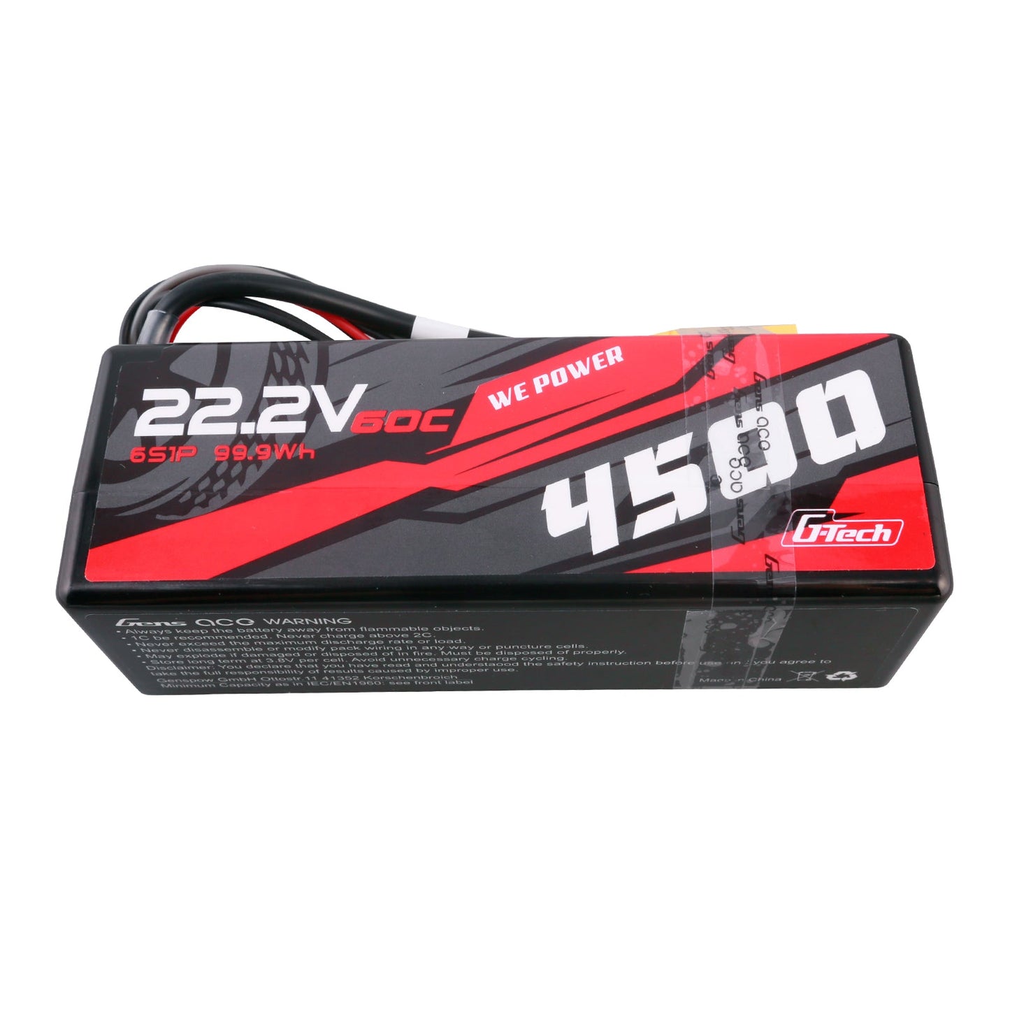 Gens Ace G-Tech 4500mAh 6S1P 22.2V 60C HardCase RC car Lipo Battery 14#
