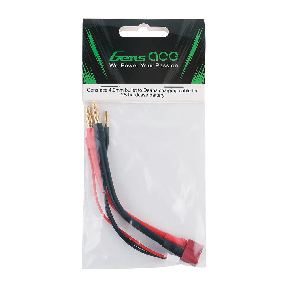 Gens Ace 2S charge cable: 4.0mm bullet to Deans(T)