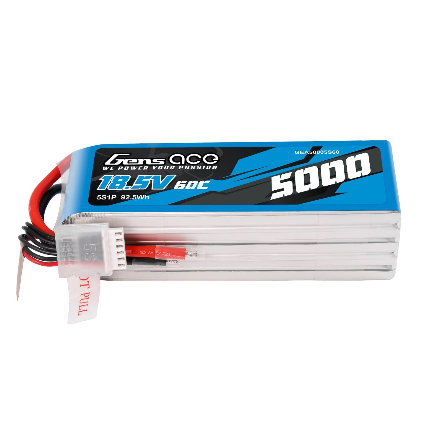 Gens Ace 5000mAh 18.5V 60C 5S1P Lipo Battery Pack ?F3A?
