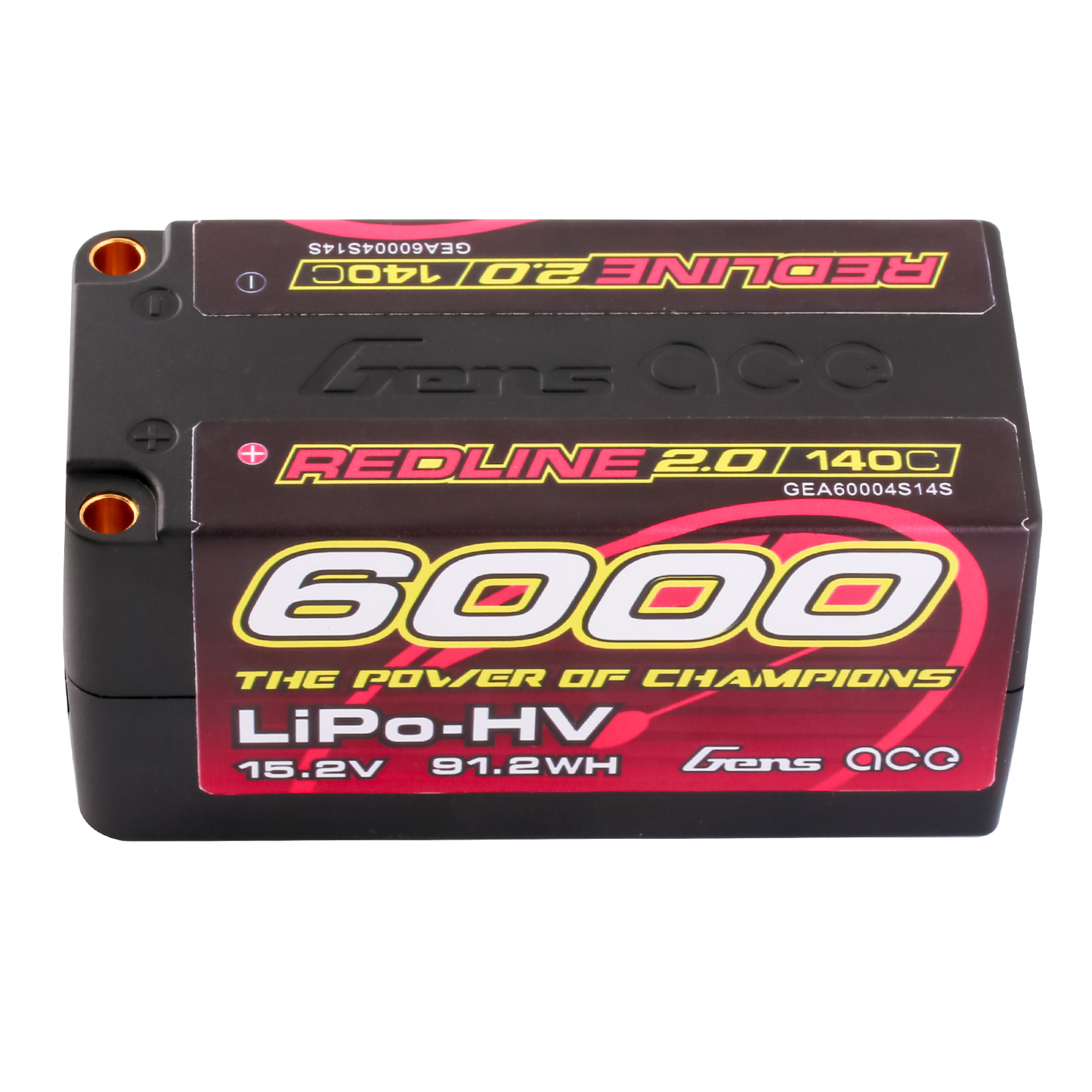 Gens Ace Redline 2.0 Series 6000mAh 4S2P 15.2V 140C HardCase HV Lipo Battery Pack with Hardcase 69#