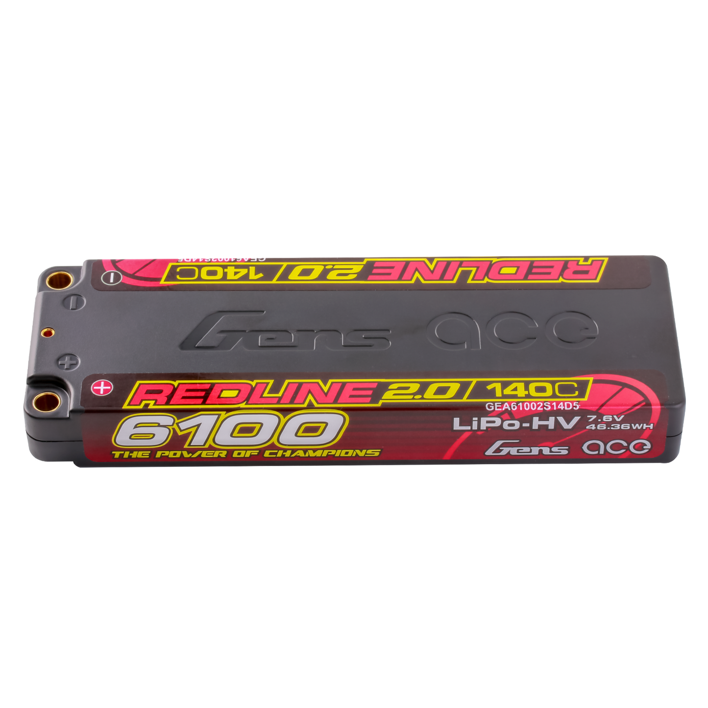 Gens Ace Redline 2.0 Series 6100mAh 2S 7.6V 140C HardCase HV Lipo Battery Pack with Hardcase 56#
