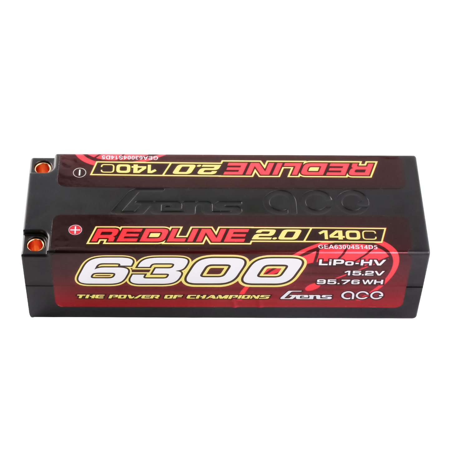 Gens Ace Redline 2.0 Series 6300mAh 4S 15.2V 140C HardCase HV Lipo Battery Pack with Hardcase 59#