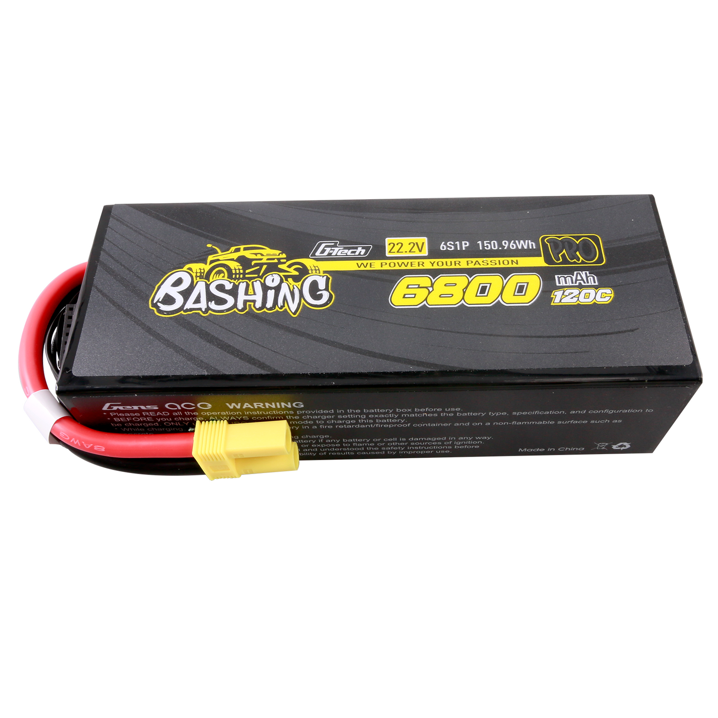 Gens Ace G-Tech 6800mAh 22.8V 120C 6S1P Lipo Battery Pack with EC5-Bashing Series