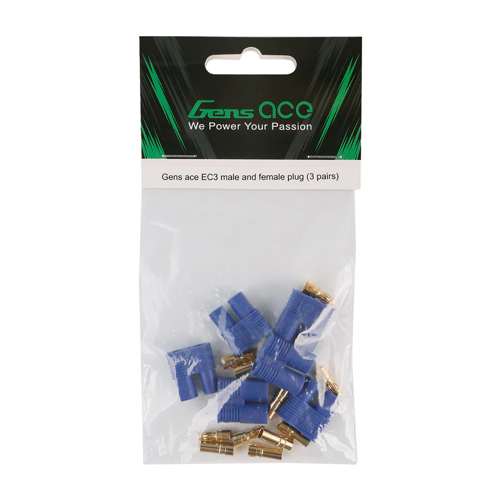 Gens Ace EC3 male & female plug (3 pairs)