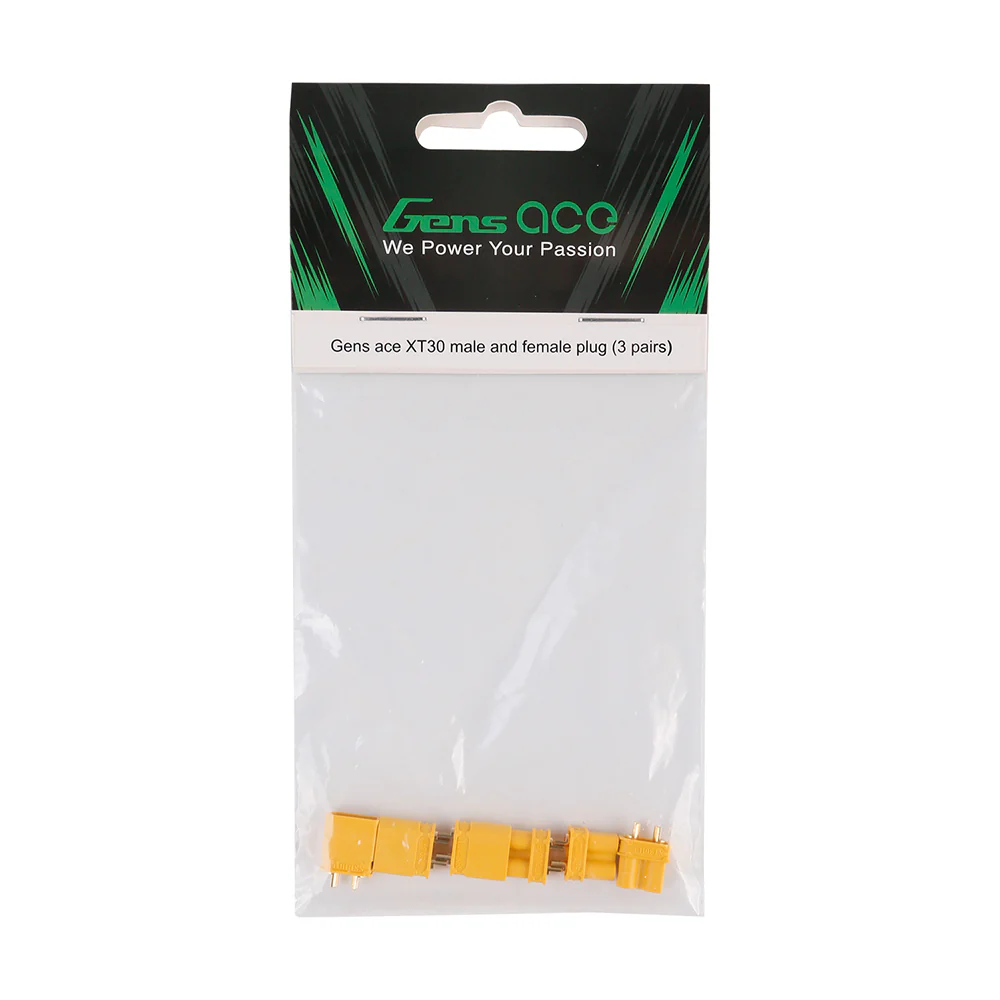 Gens Ace XT30 male & female plug (3 pairs)