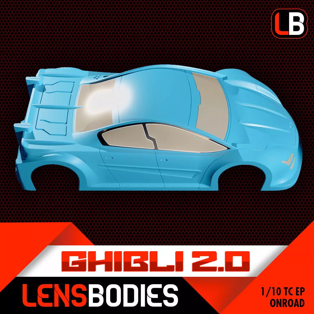 Lens Bodies Ghibli 2.0 Touring Car 1:10 Clear Body