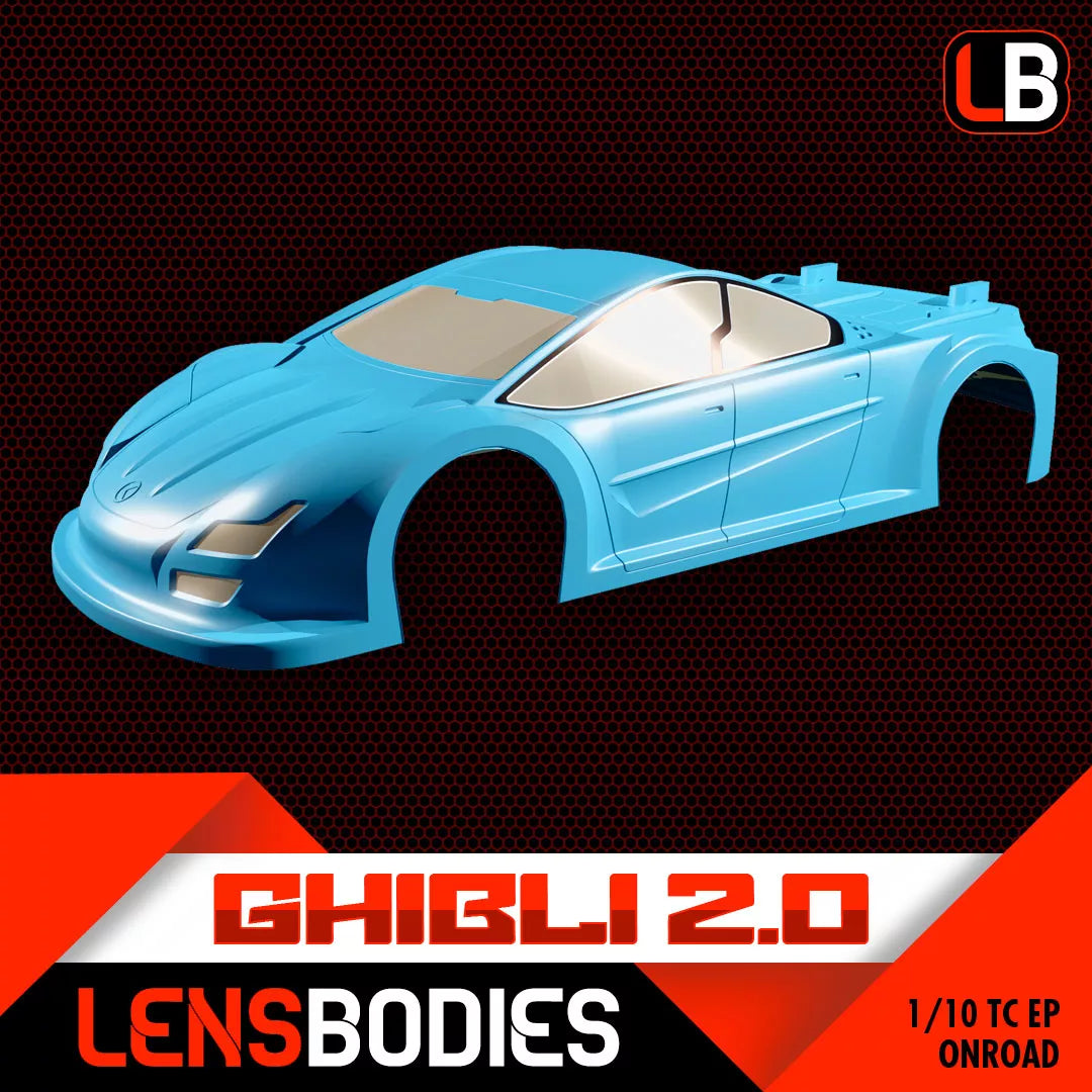 Lens Bodies Ghibli 2.0 Touring Car 1:10 Clear Body