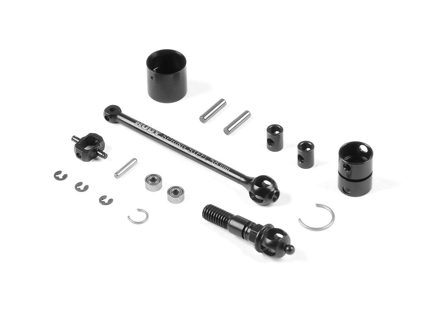 X4 ECS BB SC DRIVE SHAFT 58MM - HUDY SPRING STEEL - COMPLETE SET