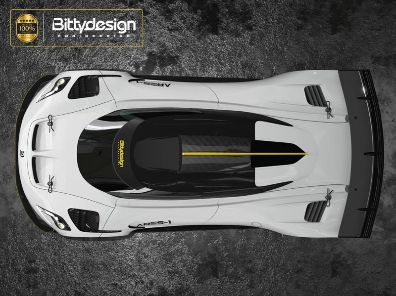 BITTYDESIGN ARES-1 1/10 GT CLEAR BODY 190MM