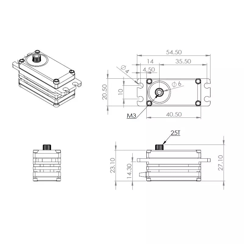 MKS HBL575SL HV Digital Servo brushless X6 Serie
