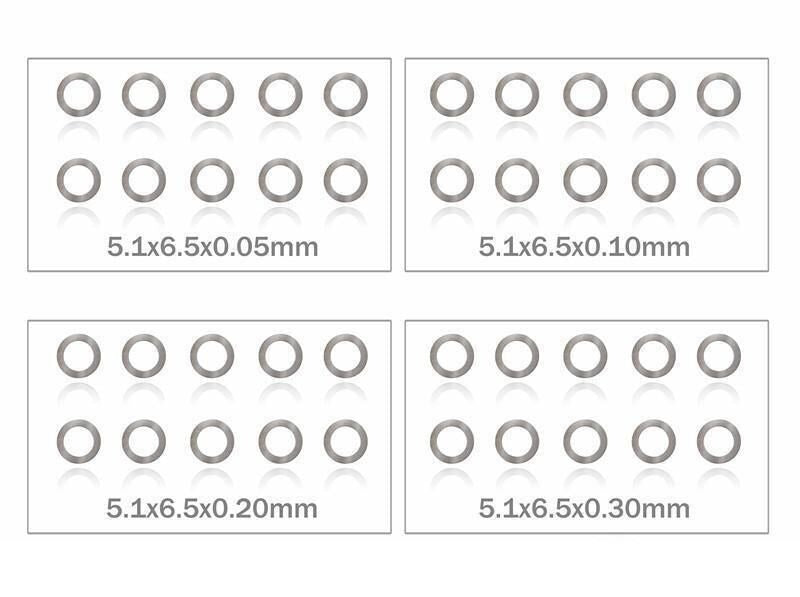 MR33 Shim Washer Set 5,1 x 6,5mm 0,05 / 0,1 / 0,2 / 0,3mm (10ea)