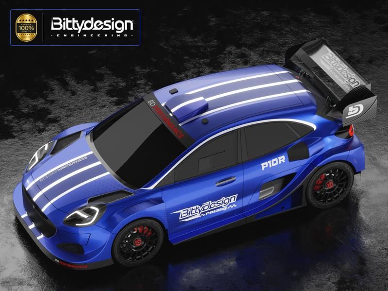 BITTYDESIGN P10R CLEAR BODY 1/10 RALLY 190MM, LIGHT WEIGHT 0,75MM