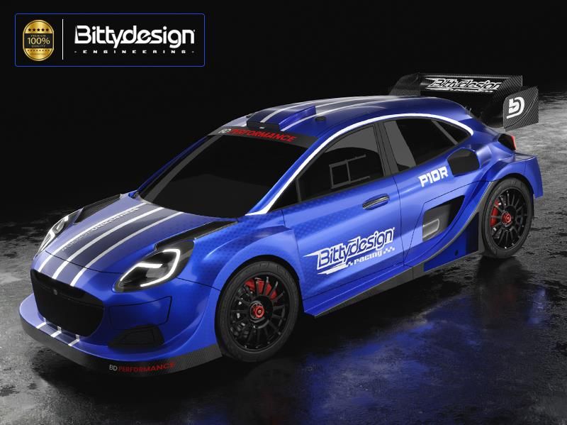 BITTYDESIGN P10R CLEAR BODY 1/10 RALLY 190MM, LIGHT WEIGHT 0,75MM