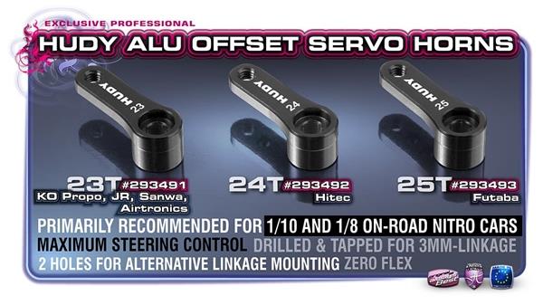 Alu Servo Horn - KO, Sanwa - Offset 1-Hole M3 - 23T