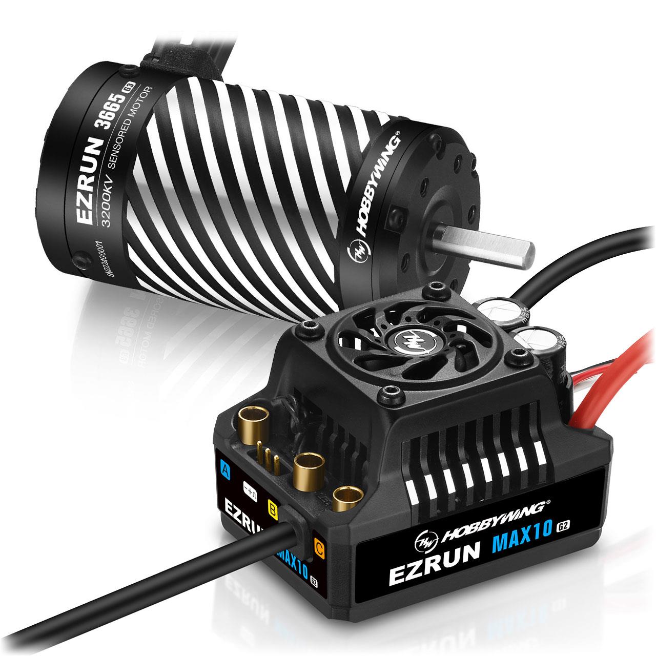 Hobbywing Ezrun MAX10 G2 140A Combo with 3665SD-3200kV 5mm shaft