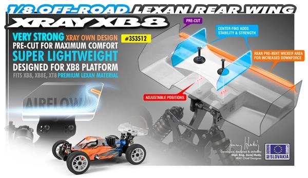 LEXAN REAR WING - 1/8 OFF-ROAD