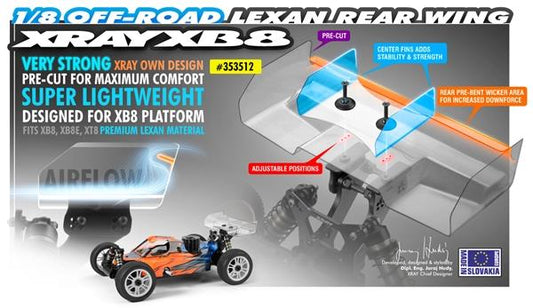 LEXAN REAR WING - 1/8 OFF-ROAD