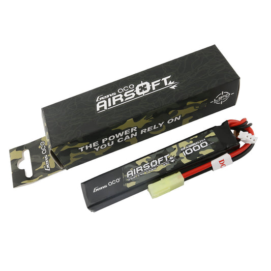 Gens Ace 25C 1000mAh 2S1P 7.4V Airsoft Gun Lipo Battery with mini Tamiya Plug