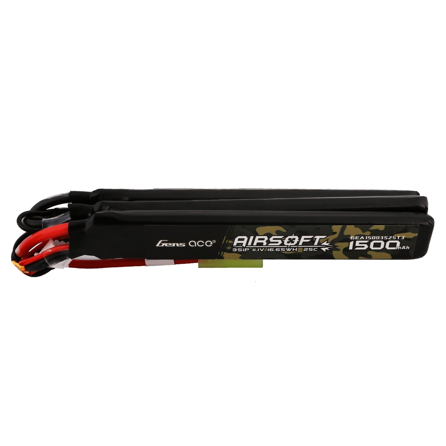 Gens Ace 25C 1500mAh 3S1P 11.1V Nunchuck 3X Airsoft Gun Lipo Battery with mini Tamiya Plug
