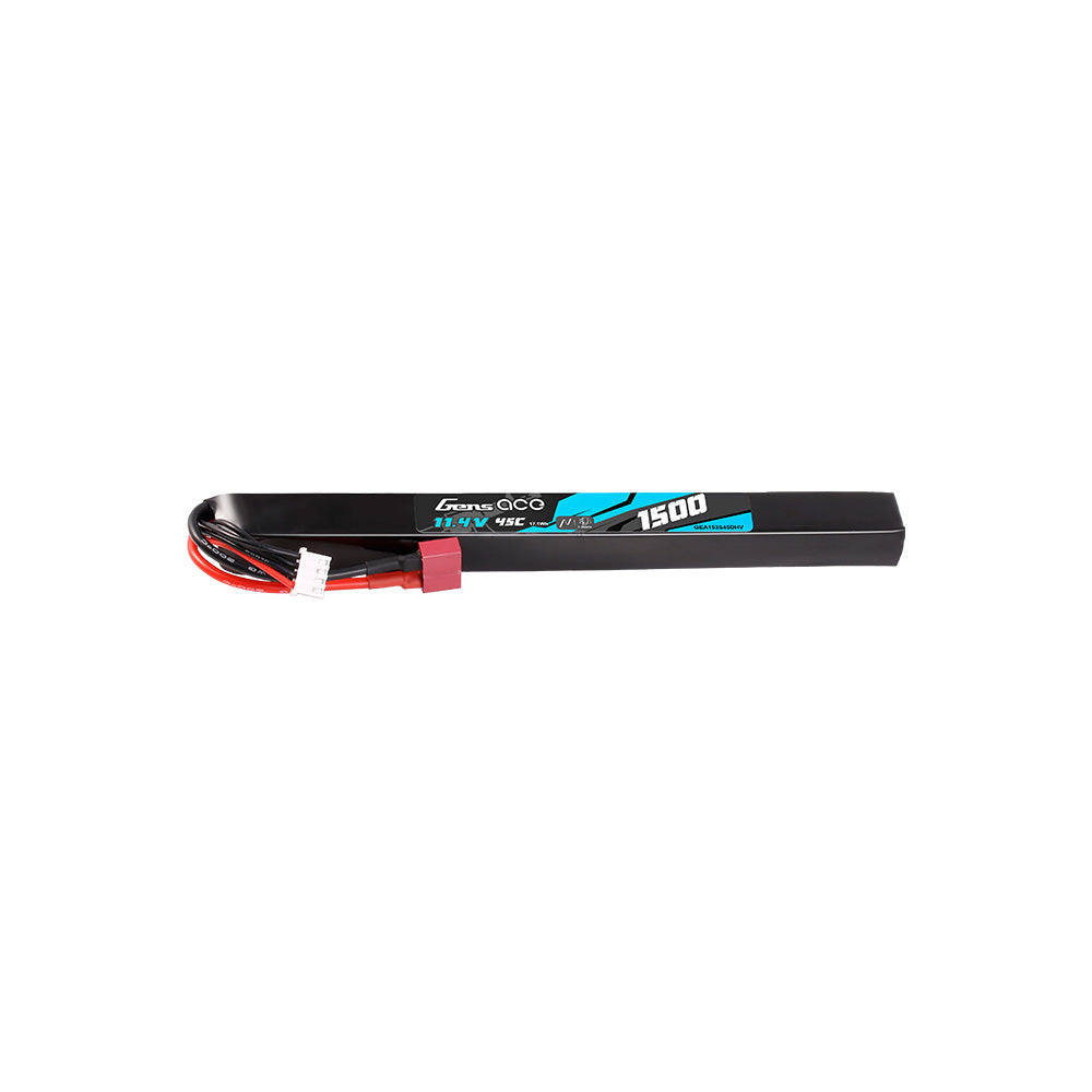 Gens Ace 1500mAh 3S 45C 11.4V HV LiPo Battery with Deans(T)  Plug