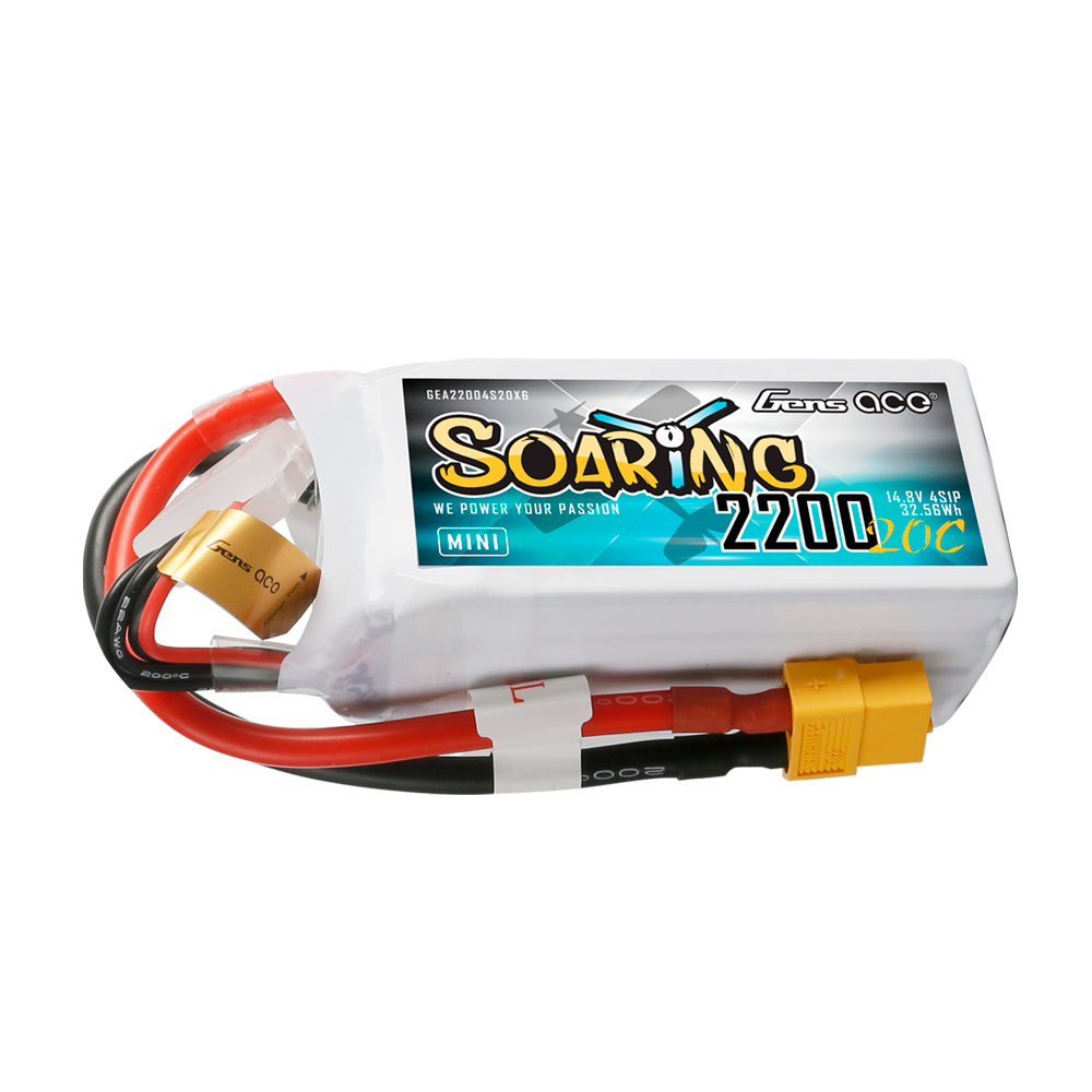 Gens Ace 2200mAh 4S 20C 14.8V LiPo Battery with XT60 Plug