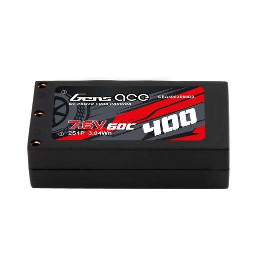 Gens Ace 400mAh 2S1P HV 60C lipo battery with XT60 Plug