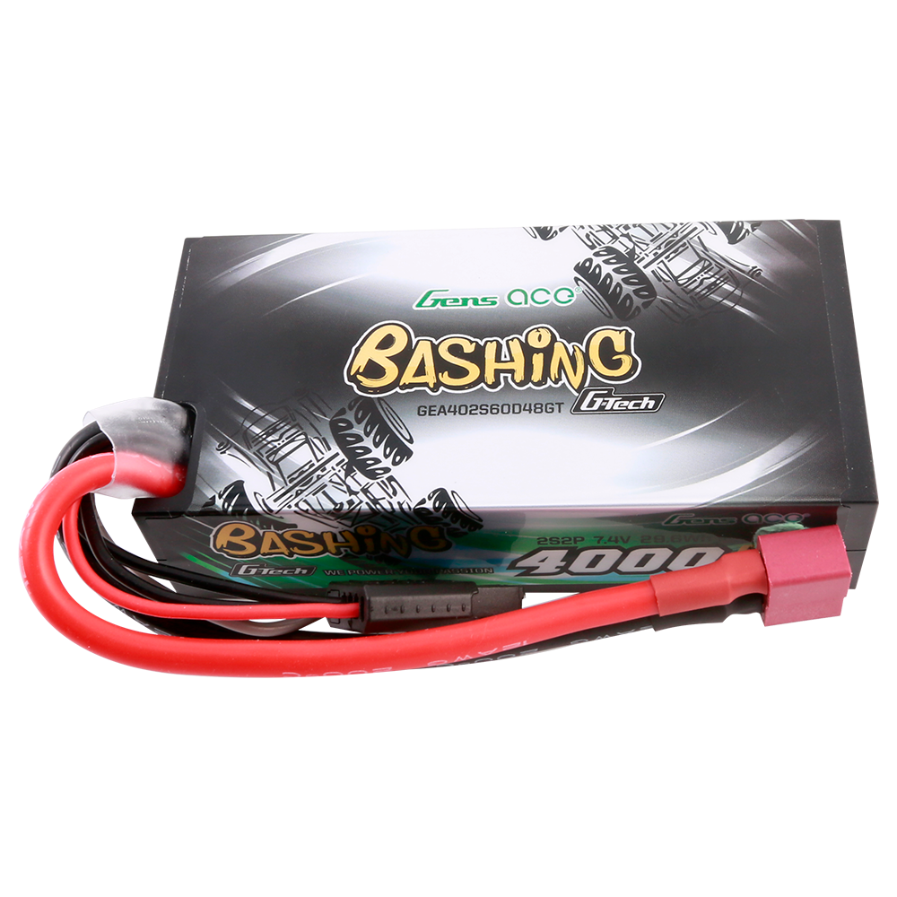 Gens Ace G-Tech 4000mAh 2S2P 7.4V 60C HardCase 48# car Lipo Battery pack with T-plug