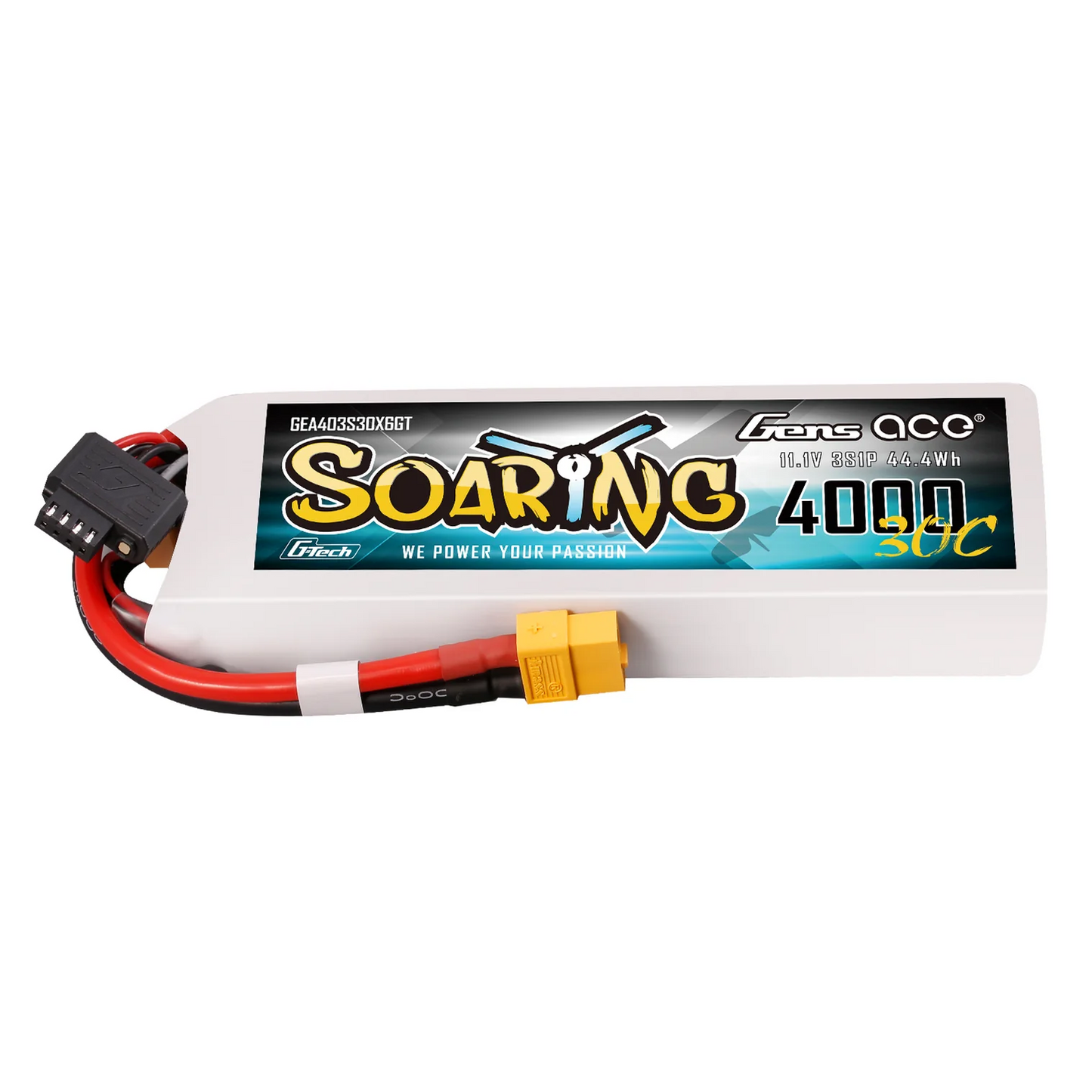 Gens Ace 4000mAh 3S 30C Lipo Battery with XT60 | Soaring | G-Tech