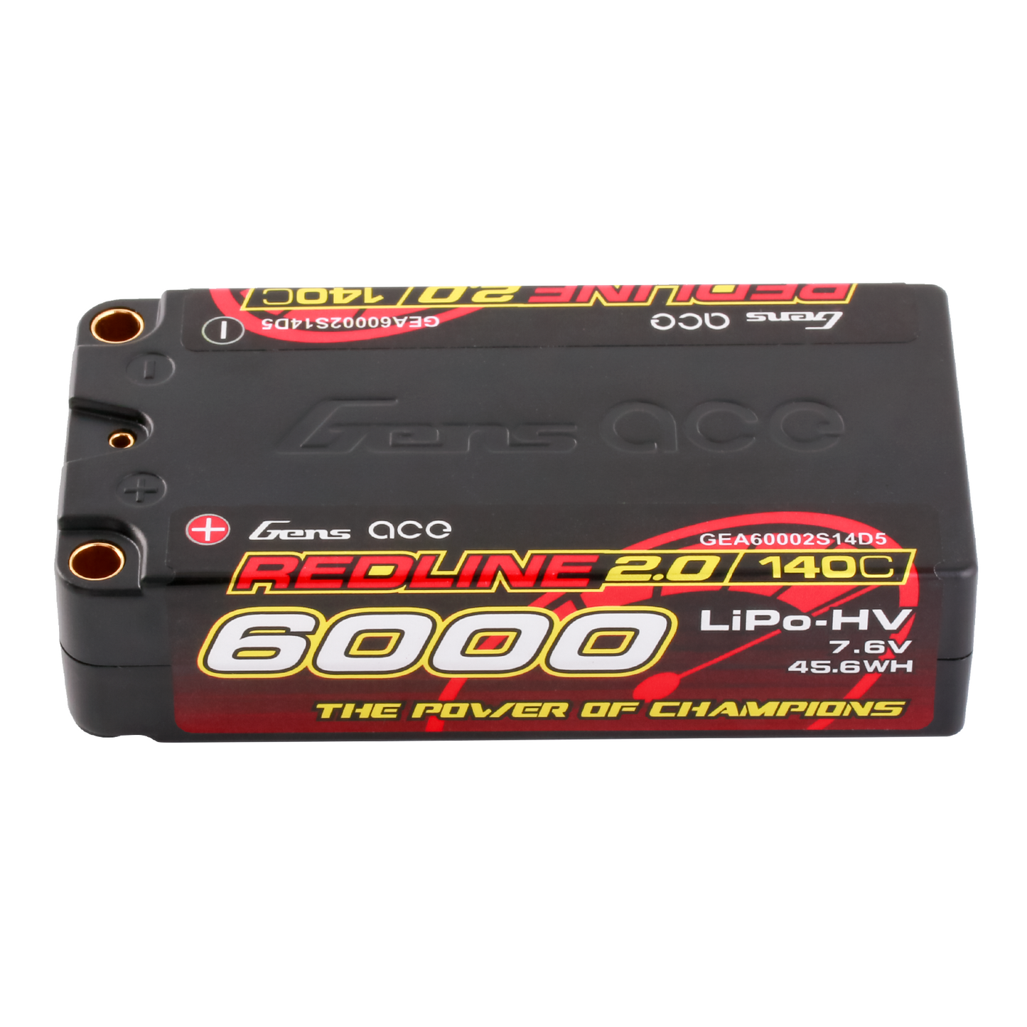Gens Ace Redline 2.0 Series 6000mAh 2S2P 7.6V 140C HardCase HV Lipo Battery Pack with Hardcase 63#