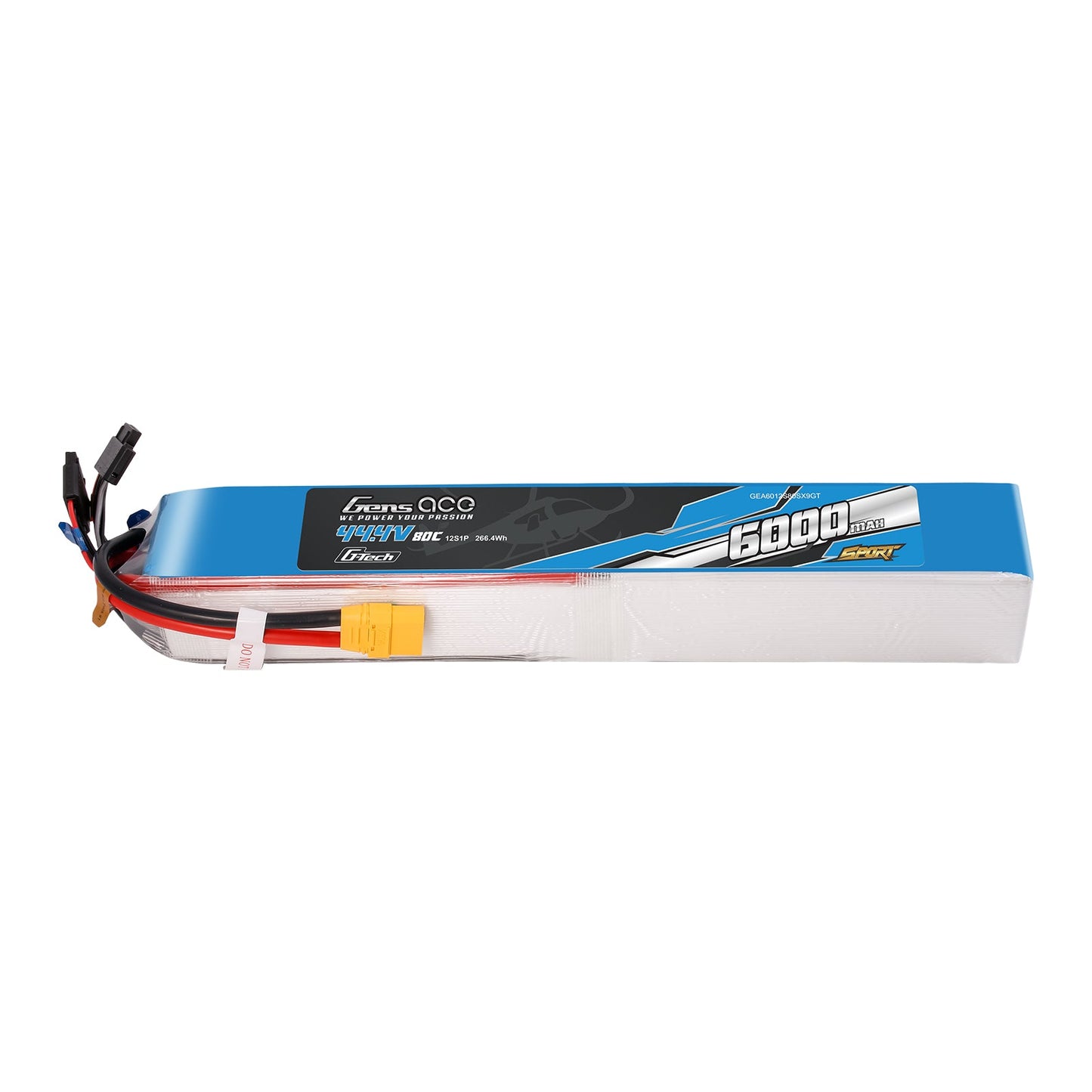 Gens Ace Sport G-Tech 6000mAh 44.4V 80C 12S1P Battery Pack with XT90 plug?700 Helicopter?