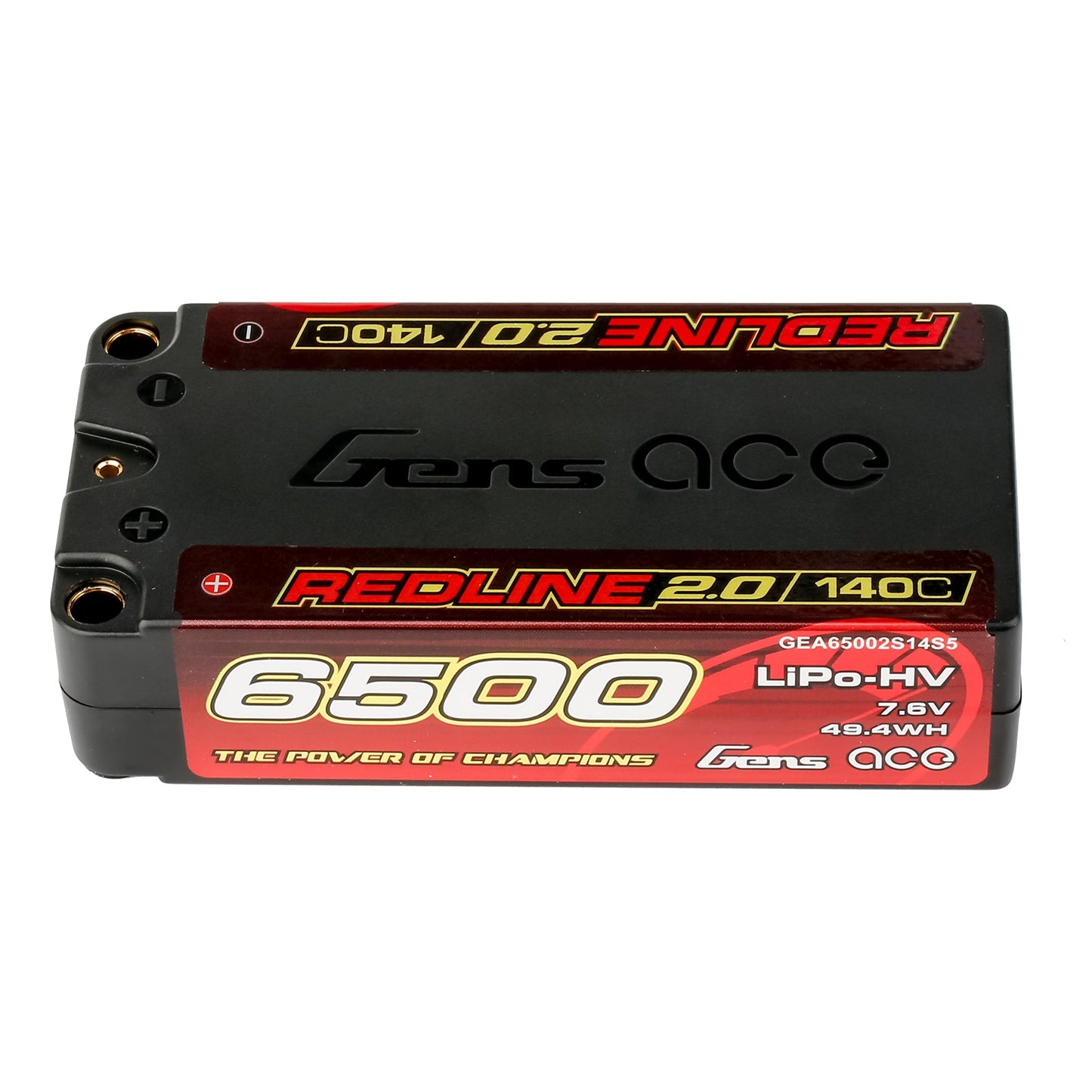 Gens Ace Redline 2.0 Series 6500mAh 2S1P 7.6V 140C HardCase HV Lipo Battery Pack with Hardcase 63#