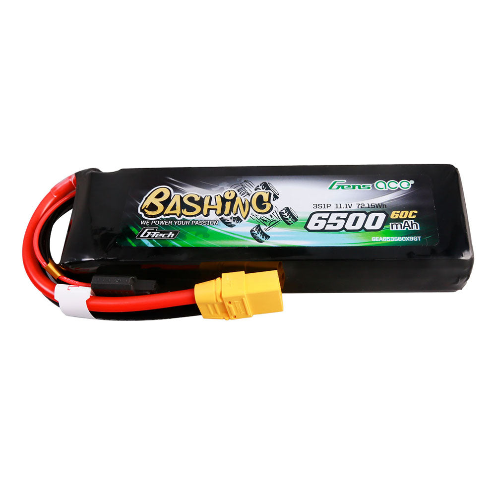 Gens Ace G-Tech 6500mAh 11.1V 60C 3S Lipo Battery Pack with XT90-Bashing Series
