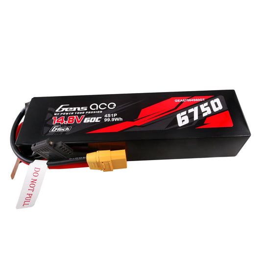 Gens Ace G-Tech 6750mAh 14.8V 60C 4S1P Lipo Battery with XT90 plug