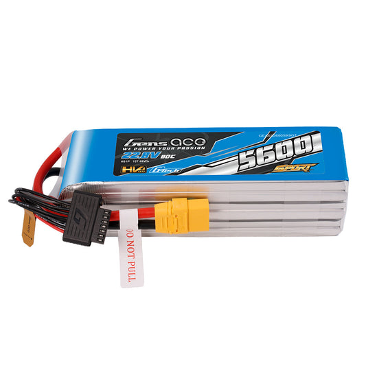 Gens Ace Sport G-Tech HV 5600mAh 22.8V 80C 6S Lipo Battery Pack with XT90 Plug?700 Helicopter?