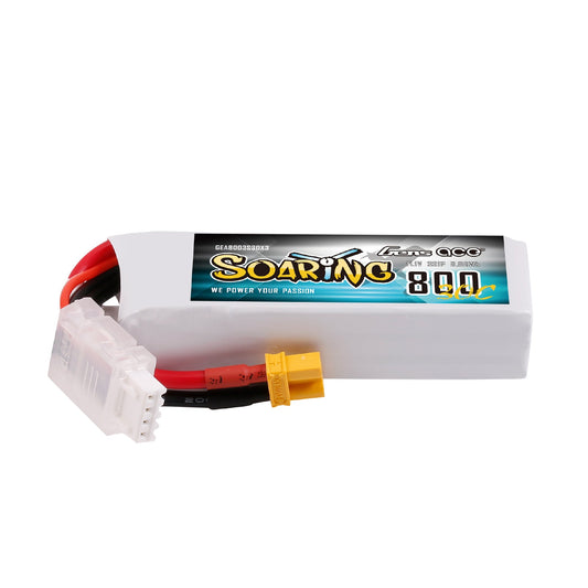 Gens Ace 800mAh 3S 11.1V 30C Soaring Lipo Battery with XT30 Plug