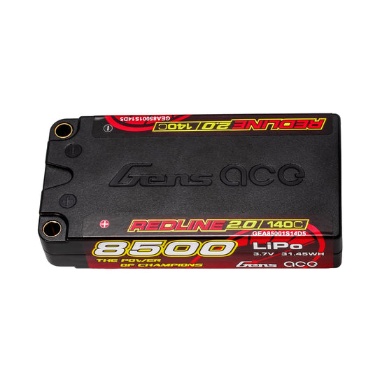 Gens Ace Redline 2.0 Series 8500mAh 1S2P 3.7V 140C Lipo Battery Pack with Hardcase 65#