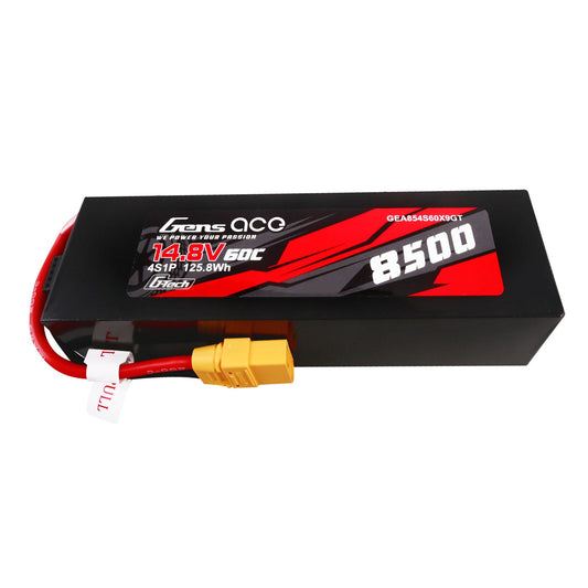 Gens Ace G-Tech 8500mAh 14.8V 60C 4S1P Lipo Battery Pack PC Material Case with XT90 plug