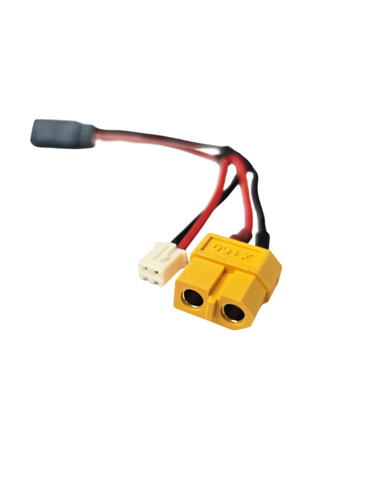 Gens Ace XT60 female, JST-XHR-2P to JR-3P male adapter, 100mm