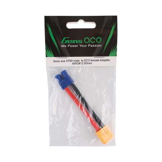Gens Ace XT60 male to EC3 female adapter
