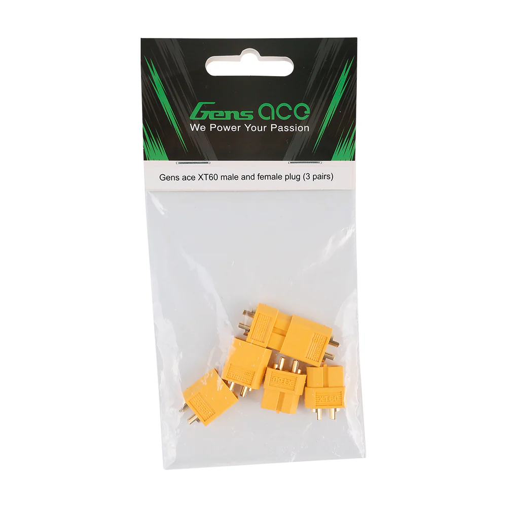 Gens Ace XT60 male & female plug (3 pairs)