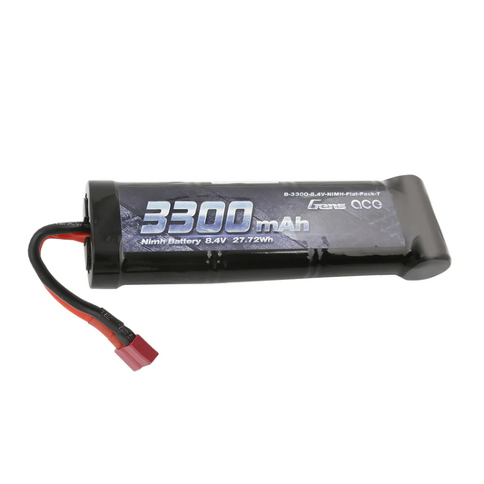 Gens Ace  3300mAh  8.4V  7-Cell NiMH Flat Battery Pack  with T-plug