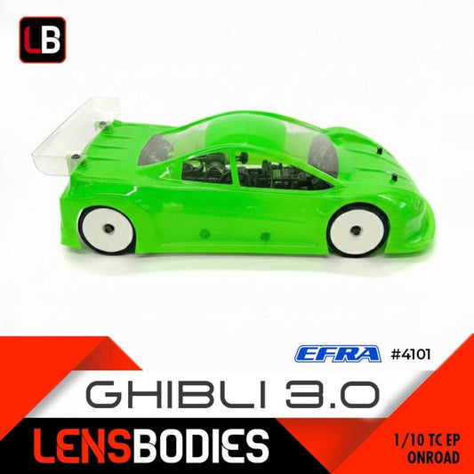 Lens Bodies Ghibli 3.0 Touring Car Body 1:10 (clear)