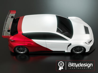 BITTYDESIGN HIBERYA-M 1/10 M-CHASSIS CLEAR BODY FOR 210-225MM WHEELBASE CAR