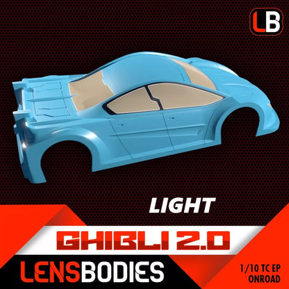 Lens Bodies Ghibli 2.0 Touring Car 1:10 Clear Body - Light