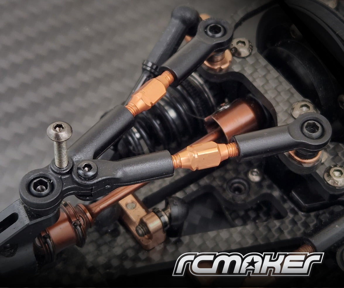 RC MAKER 10021 - 4.8mm Turnbuckle Upper Arm Set (Bronze Aluminium)